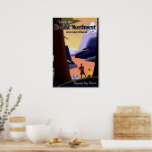 Retro reisposter Pacific Northwest Poster (Keuken)