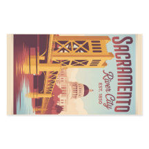 Retro Reisposter Sacramento California