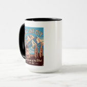 Retro Reisposter Salt Lake City Utah Mok (Voorkant links)