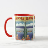 Retro Reisposter, Schitterend Alaskalandschap Mok (Links)