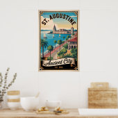 Retro Reisposter St. Augustine Florida Poster (Keuken)