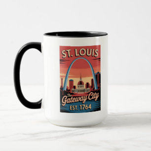 Retro Reisposter St. Louis Missouri Mok