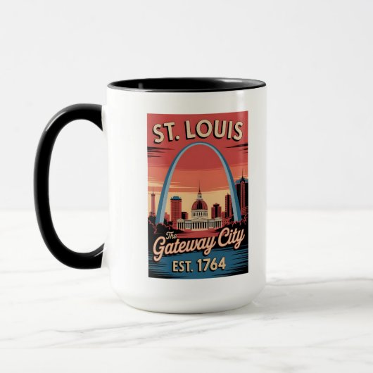 Retro Reisposter St. Louis Missouri Mok (Links)