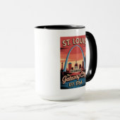 Retro Reisposter St. Louis Missouri Mok (Voorkant rechts)