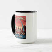 Retro Reisposter St. Louis Missouri Mok (Voorkant links)