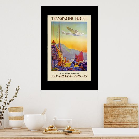 Retro reisposter Transpacific Poster (Keuken)