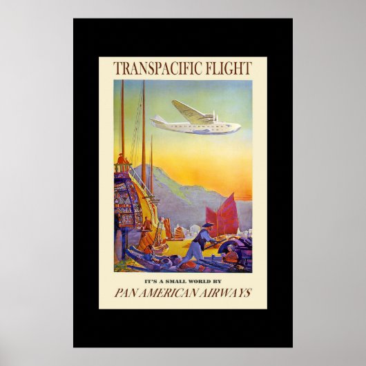 Retro reisposter Transpacific Poster (Voorkant)