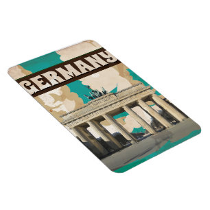 RETRO REISPOSTER UIT DUITSLAND MAGNEET