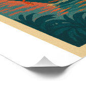 Retro reisposter van Bangkok, Thailand Perfect Poster (Hoek)