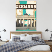 RETRO REISPOSTER VAN DUITSLAND CANVAS AFDRUK (Insitu (Slaapkamer))