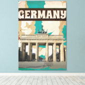 RETRO REISPOSTER VAN DUITSLAND CANVAS AFDRUK (Insitu (Houten vloer))