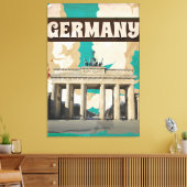 RETRO REISPOSTER VAN DUITSLAND CANVAS AFDRUK (Insitu (Woonkamer))