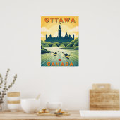 Retro reisposter van Ottawa Canada Poster (Keuken)