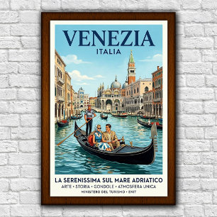 Retro reisposter Venetië, Italië jaren 60 Poster