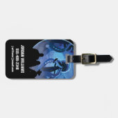 Retro Reisposter voor de Ruimte - Jupiter's Maan E Bagagelabel (Voorkant horizontaal)