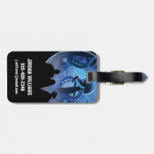 Retro Reisposter voor de Ruimte - Jupiter's Maan E Bagagelabel (Achterkant horizontaal)