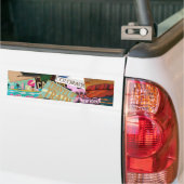 Retro Reisposters Bumpersticker (Op Truck)