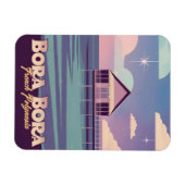 Retro Reizen 80s Neon Bora Bora Frans Polynesië Magneet (Horizontaal)