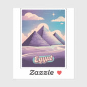 Retro Reizen 80s Synthwave Oude Egypte Piramide Sticker (Vel)