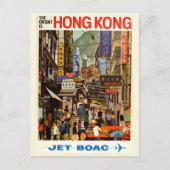  retro reizen briefkaart Hong Kong Azië (Voorkant)