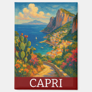 Retro Reizen Capri Italië landschap Magneet