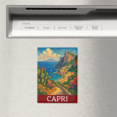Retro Reizen Capri Italië landschap Magneet (Insitu (Vaatwasser))