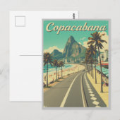 Retro Reizen - Copacabana Beach Briefkaart (Voorkant / Achterkant)