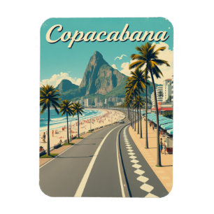 Retro Reizen - Copacabana Beach Magneet