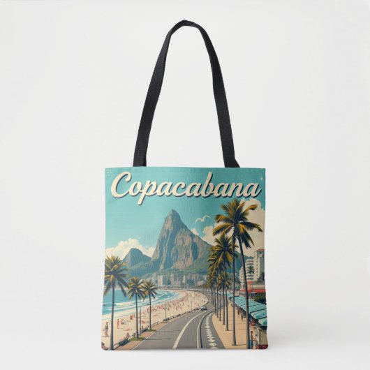  Retro Reizen - Copacabana Beach Tote Bag (Voorkant)
