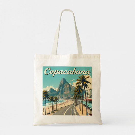  Retro Reizen - Copacabana Beach Tote Bag (Achterkant)