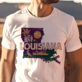 Retro Reizen Iconisch Louisiana Graphic T-shirt