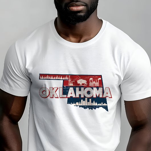 Retro Reizen Iconisch Oklahoma Graphic T-shirt