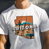 Retro Reizen Iconische Arizona Graphic T-shirt