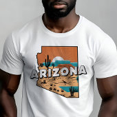 Retro Reizen Iconische Arizona Graphic T-shirt