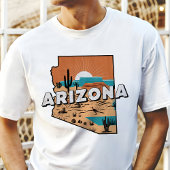 Retro Reizen Iconische Arizona Graphic T-shirt