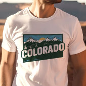 Retro Reizen Iconische Colorado Graphic T-shirt