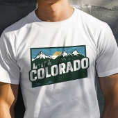 Retro Reizen Iconische Colorado Graphic T-shirt