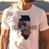 Retro Reizen Iconische Illinois Graphic T-shirt
