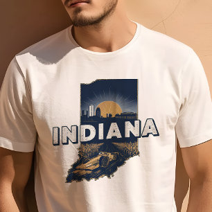 Retro Reizen Iconische Indiana Graphic T-shirt