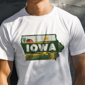 Retro Reizen Iconische Iowa Graphic T-shirt