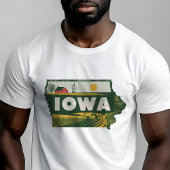 Retro Reizen Iconische Iowa Graphic T-shirt