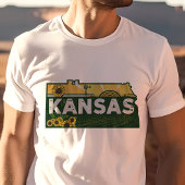 Retro Reizen Iconische Kansas Graphic T-shirt