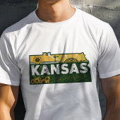 Retro Reizen Iconische Kansas Graphic T-shirt