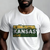 Retro Reizen Iconische Kansas Graphic T-shirt
