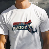 Retro Reizen Iconische Massachusetts Graphic T-shirt