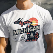 Retro Reizen Iconische Michigan Graphic T-shirt
