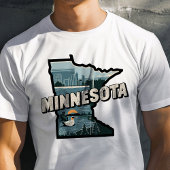 Retro Reizen Iconische Minnesota Graphic T-shirt