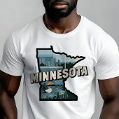 Retro Reizen Iconische Minnesota Graphic T-shirt