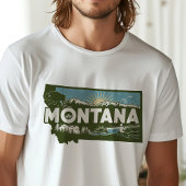 Retro Reizen Iconische Montana Graphic T-shirt