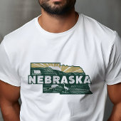 Retro Reizen Iconische Nebraska Graphic T-shirt